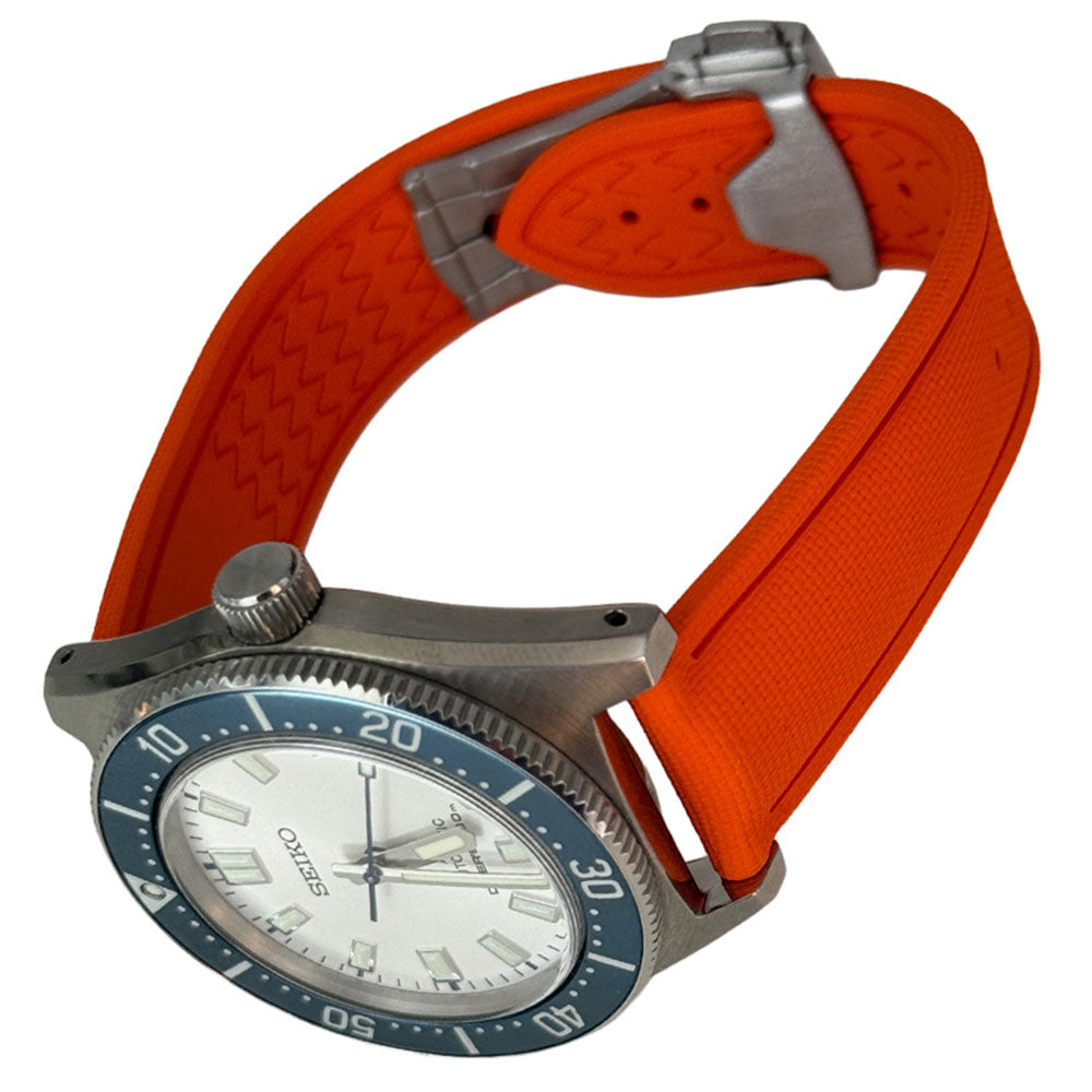 Rubber Strap – orange split mit Faltschliesse