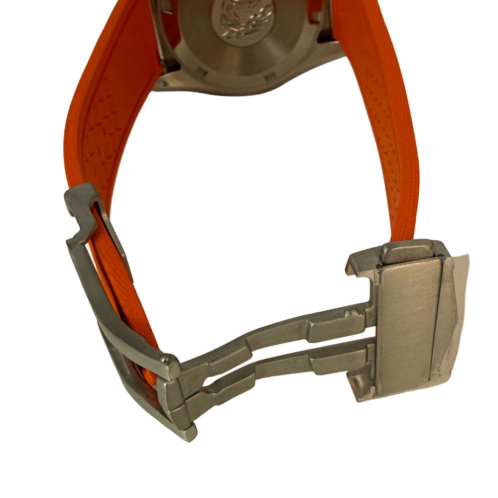 Rubber Strap – orange split mit Faltschliesse