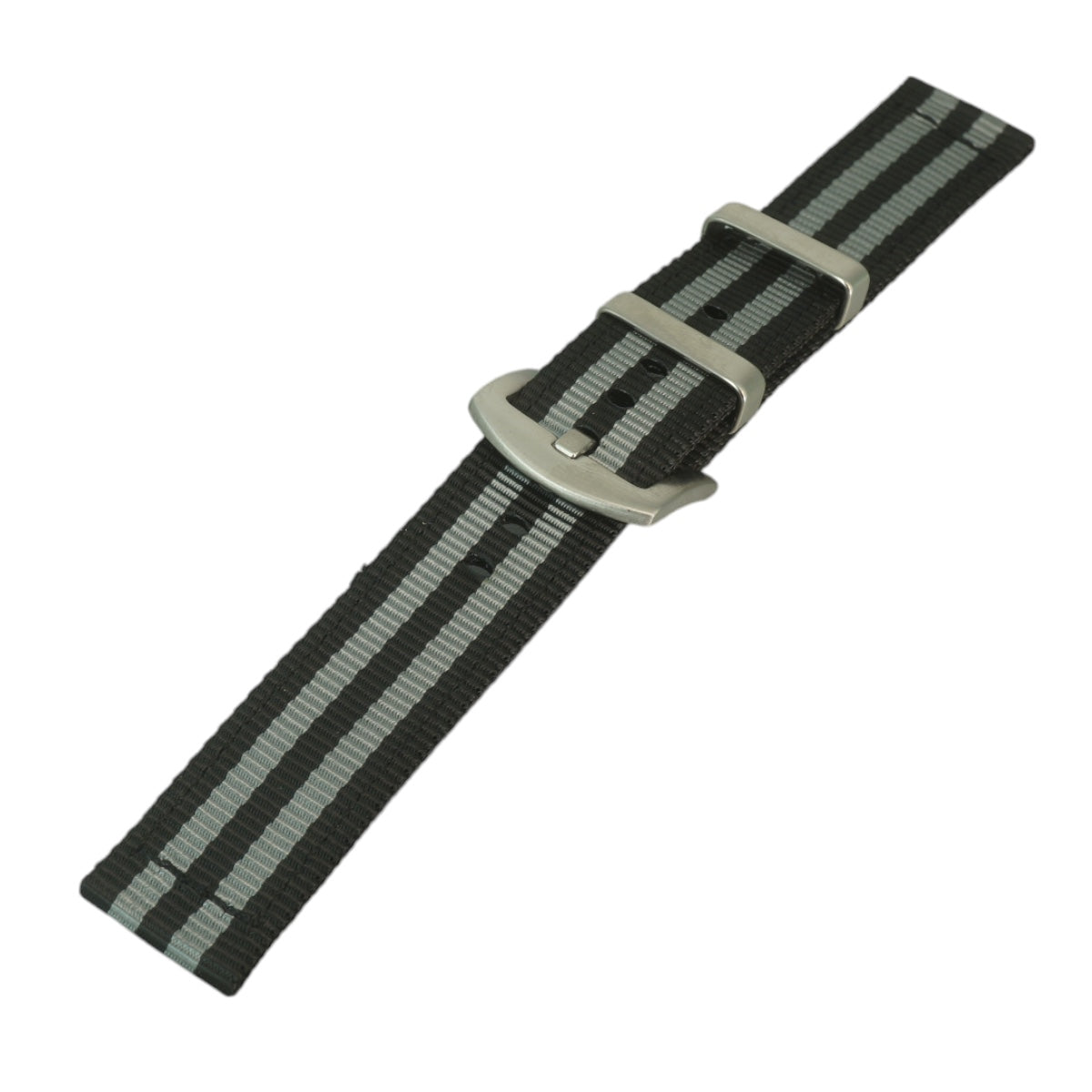 Nylon Armband zweiteilig Farbe grau schwarz gestreift