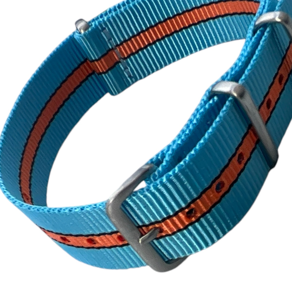 NATO Strap Farbe hellblau orange Gulf gestreift strong