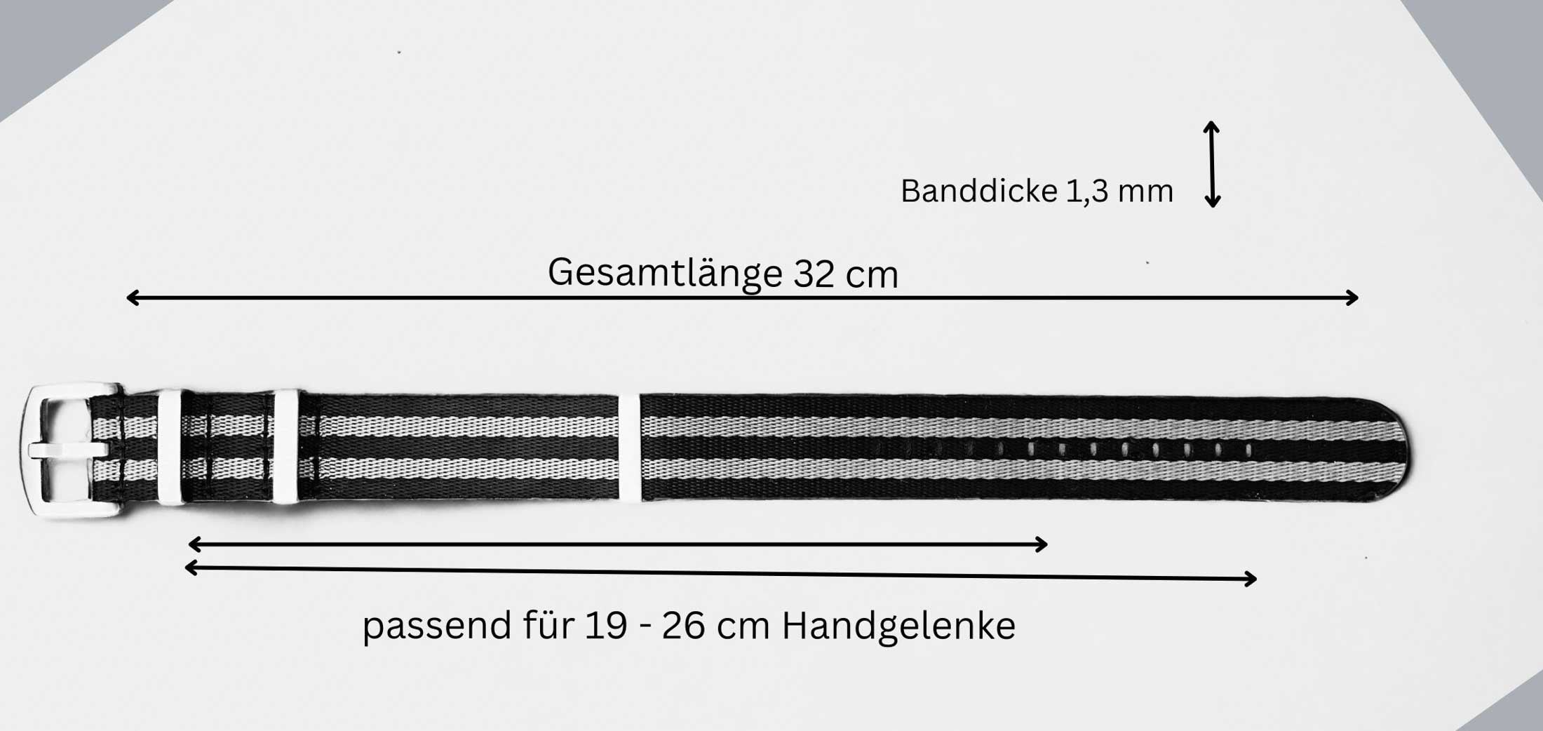 NATO Strap - textiles Uhrenarmband für Uhren Watch strap