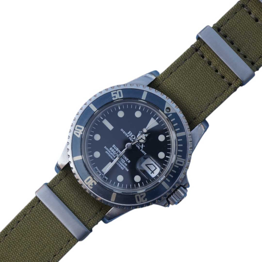 NATO Strap - textiles Uhrenarmband mit einer Uhr Rolex