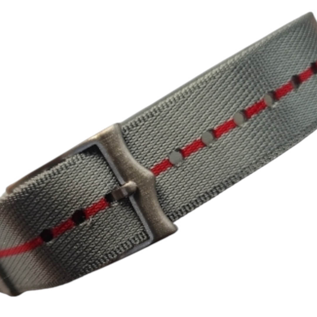 textiles Uhrenarmband mit mattierter Edelstahlschliesse