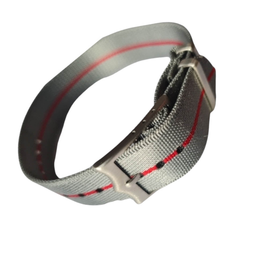 textiles Uhrenarmband mit mattierter Edelstahlschliesse