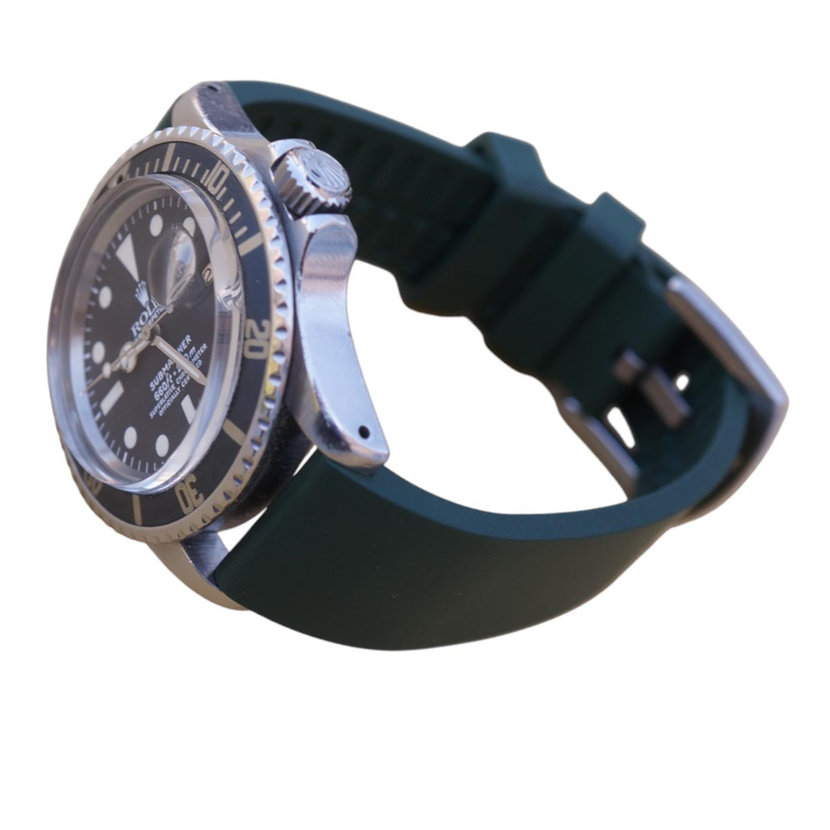 rubber Strap - textiles Uhrenarmband mit einer Uhr Rolex