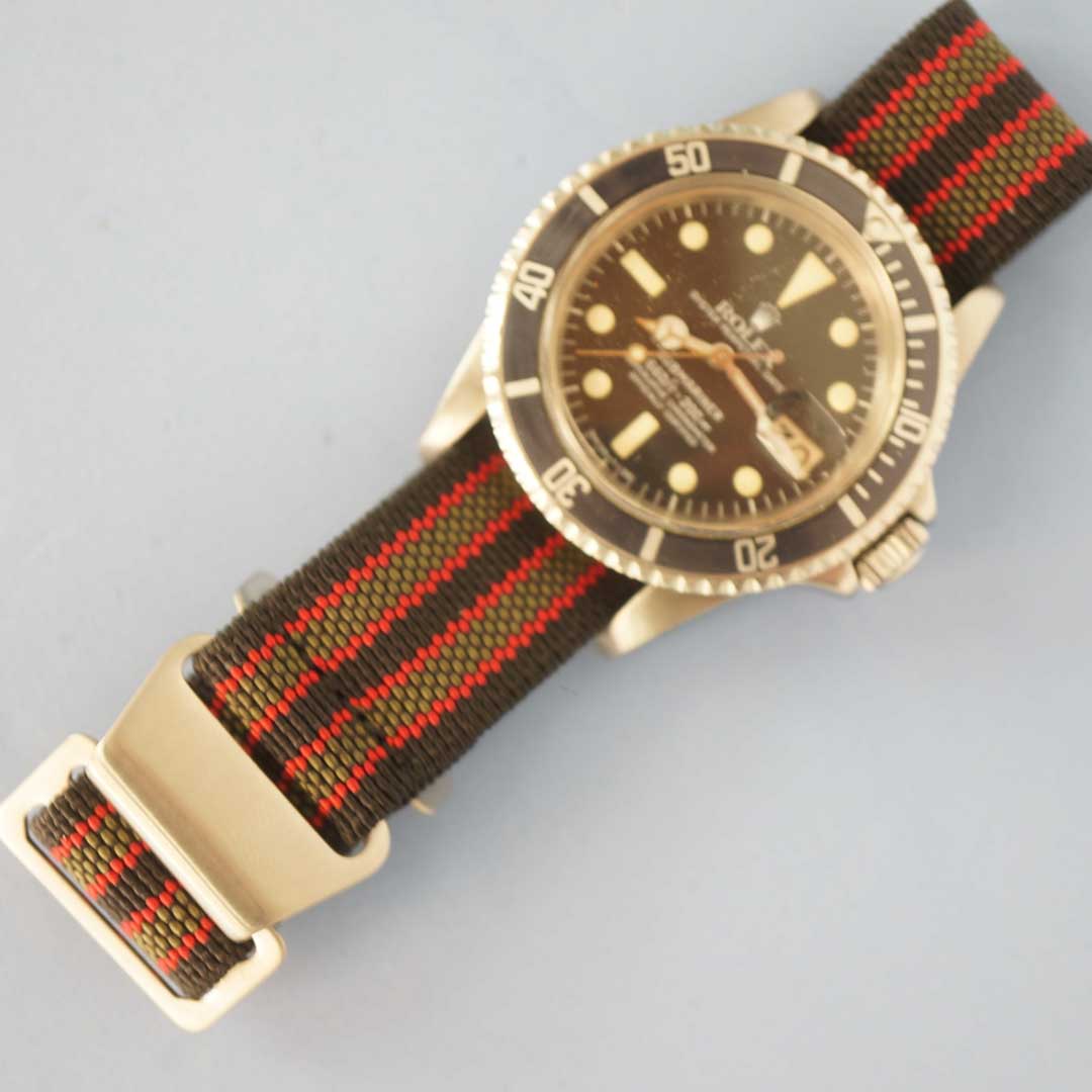 Stretch Uhrenarmband mit Spangenschliesse aus mattierten Edelstahl - Parachute Strap