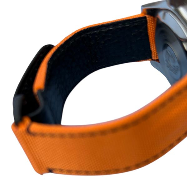 Velcro Strap – orange Nylon-Uhrenarmband mit Klettverschluss