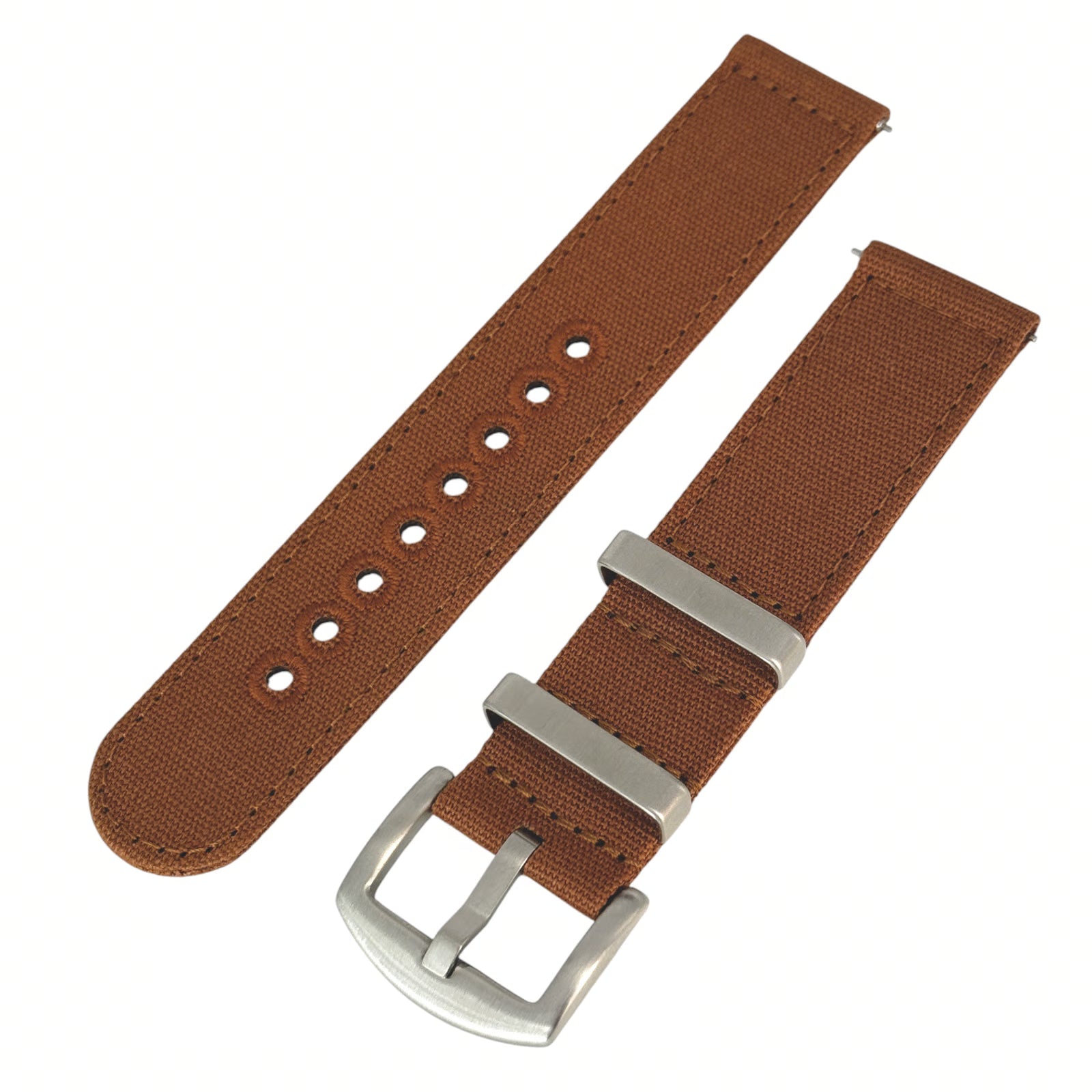 Canvas Armband dunkel orange zweiteilig