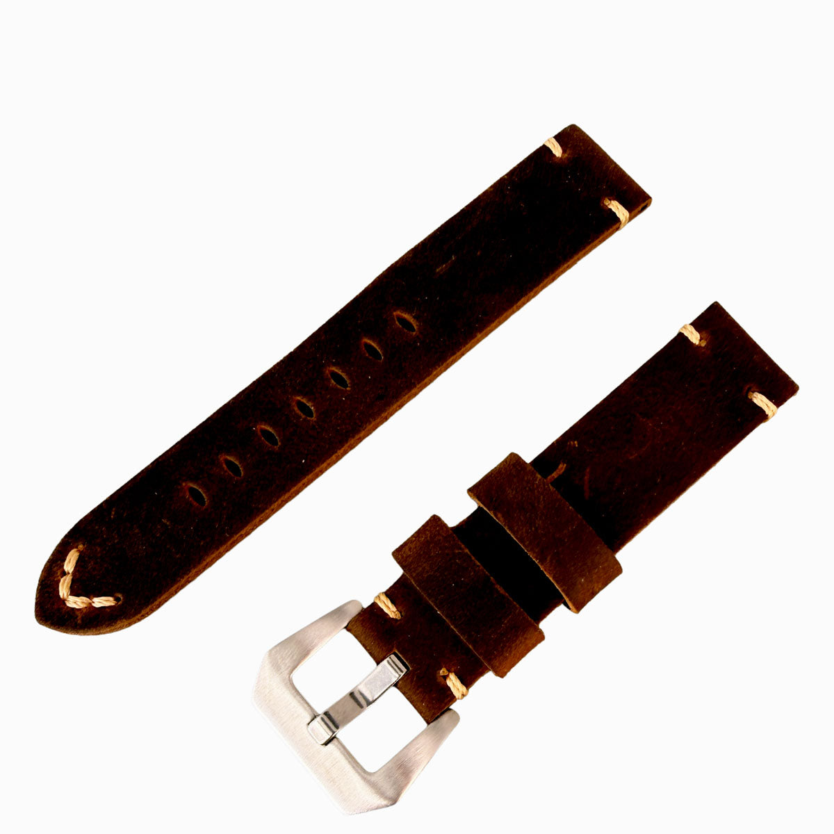 Uhrenarmband aus Leder Farbe braun