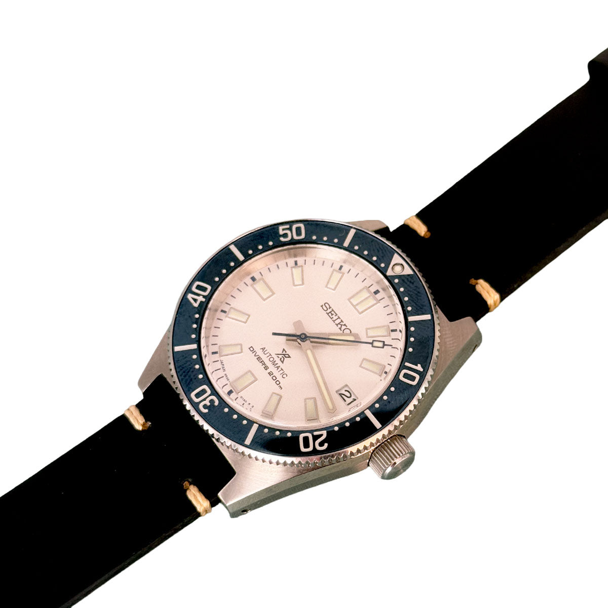 Uhrenarmband aus Leder Farbe schwarz
