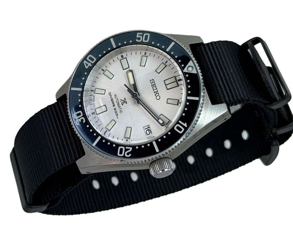 NATO Strap Farbe schwarz mit schwarzer PVD Schliesse