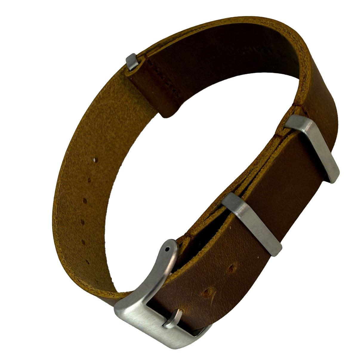 NATO Strap aus Leder Farbe brown