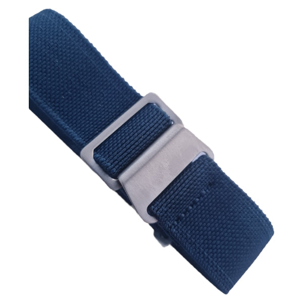 textiles Uhrenarmband mit mattierter Edelstahlschliesse stretch