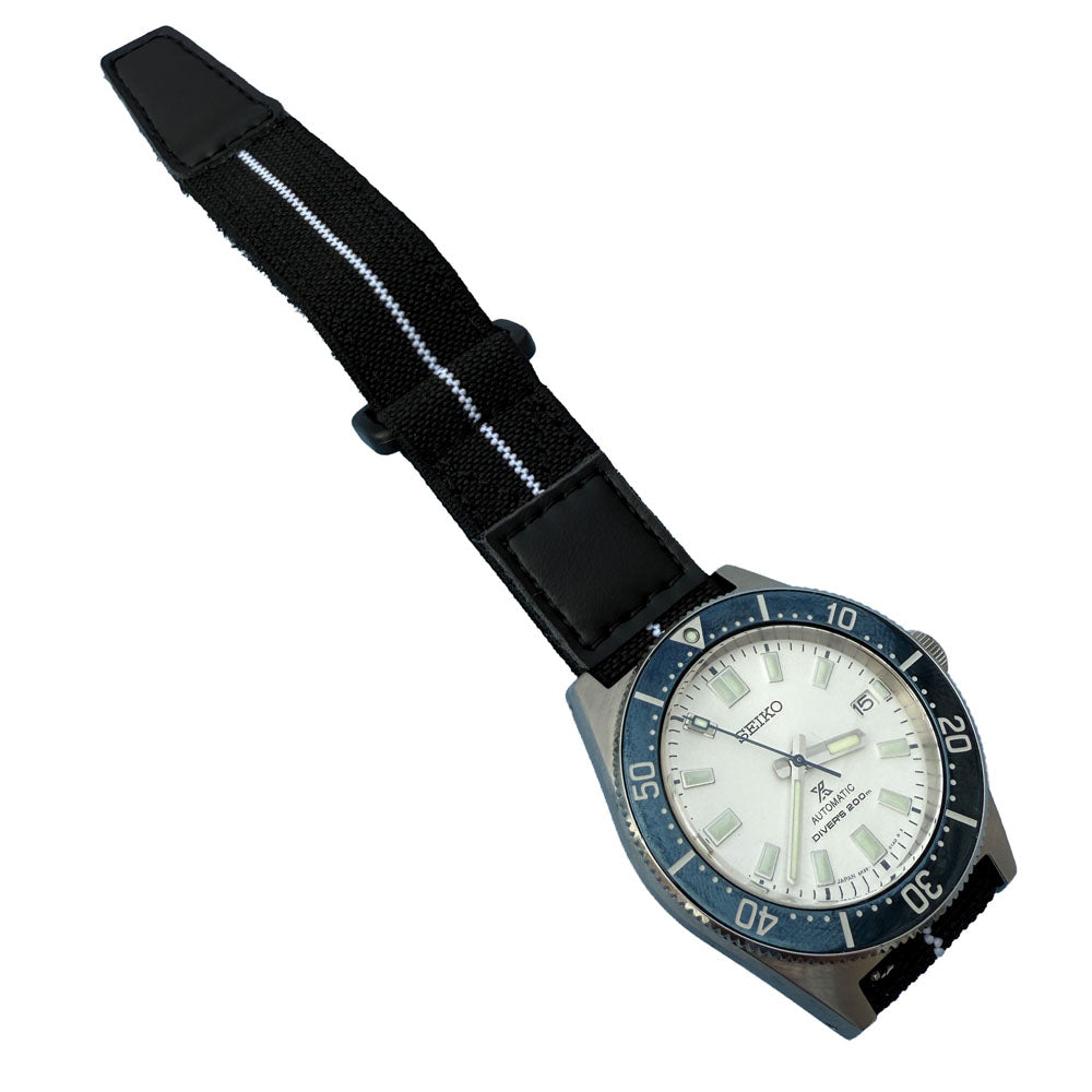 Velcro Strap schwarz weiß gestreift