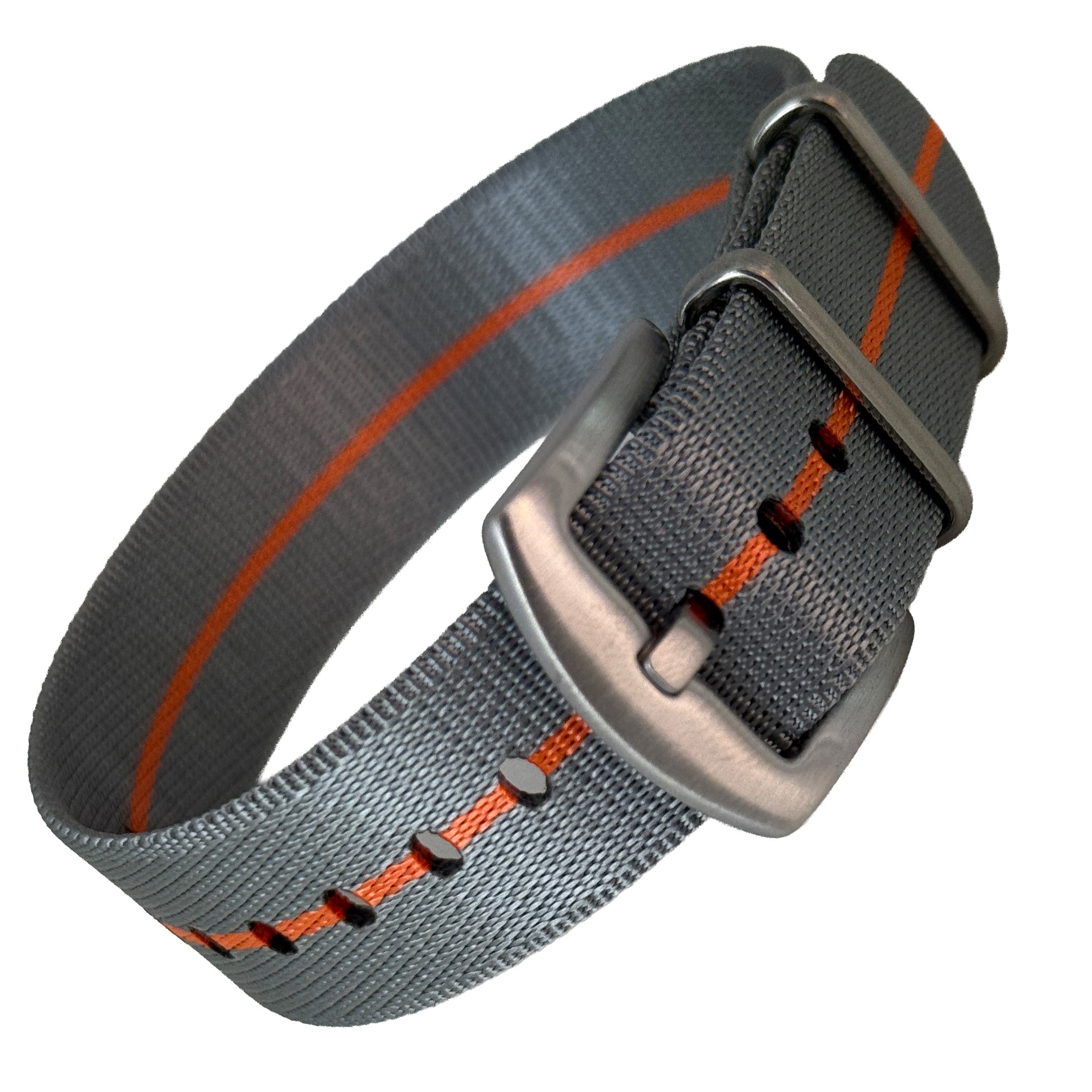 NATO Strap  verkürzt Länge s / M Farbe grau orange