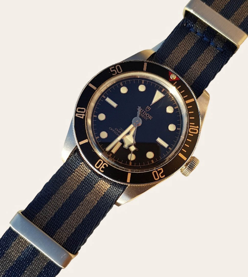 Nato strap an einer Tudor Black Bay 58
