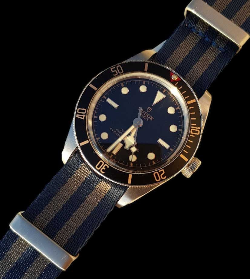 Nato strap an einer Tudor Black Bay 58