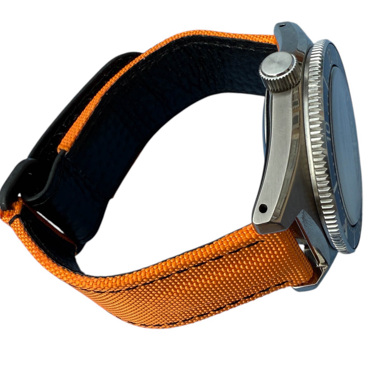 Velcro Strap – orange Nylon-Uhrenarmband mit Klettverschluss
