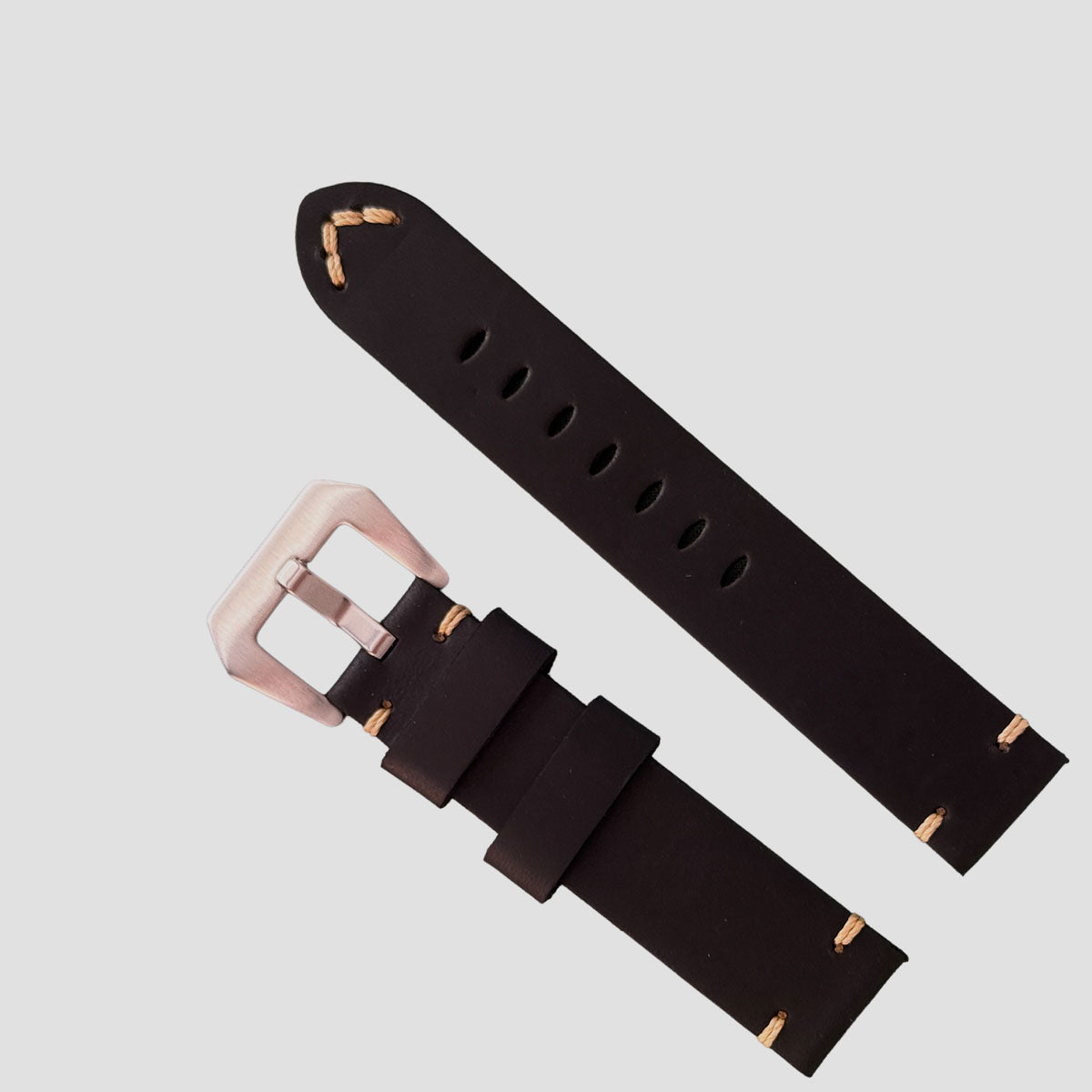 Uhrenarmband  aus Leder Farbe schwarz