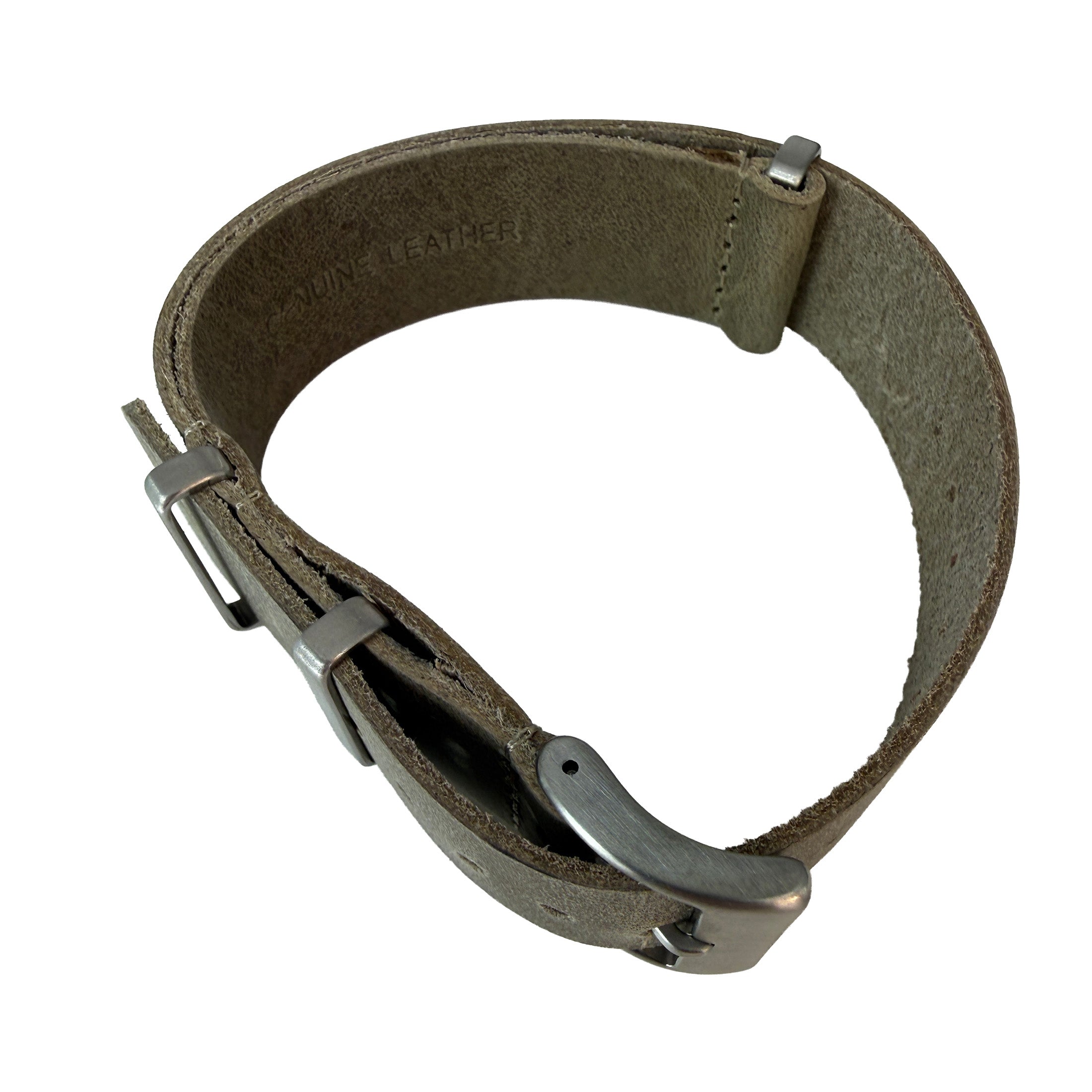 NATO Strap  aus Leder Farbe grau